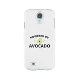 Powered By Avocado White Cute Graphic Phone Case For Food Lovers
