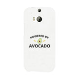 Powered By Avocado White Cute Graphic Phone Case For Food Lovers