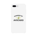 Powered By Avocado White Cute Graphic Phone Case For Food Lovers