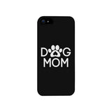 Dog Mom Black Phone Case Cute Graphic Rubber Coat For Dog Lovers