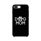 Dog Mom Black Phone Case Cute Graphic Rubber Coat For Dog Lovers