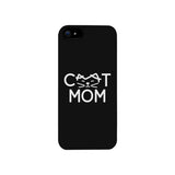 Cat Mom Black Phone Case Unique Graphic Slim Fit For Cat Lovers