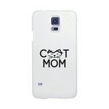 Cat Mom White Phone Case Unique Graphic Slim Fit For Cat Lovers
