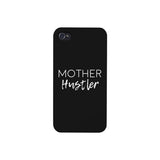 Mother Hustler Black Phone Case Simple Design Rubberized Grip