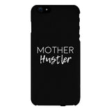 Mother Hustler Black Phone Case Simple Design Rubberized Grip