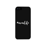 Momlife Black Phone Case Trendy Design Ultra Slim Rubber Coat