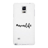 Momlife White Phone Case Trendy Design Ultra Slim Rubber Coat