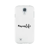 Momlife White Phone Case Trendy Design Ultra Slim Rubber Coat