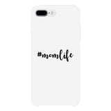 Momlife White Phone Case Trendy Design Ultra Slim Rubber Coat
