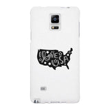 I Love USA White Phone Case