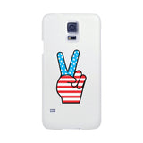American Flag Peace White Phone Case