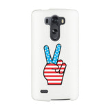 American Flag Peace White Phone Case