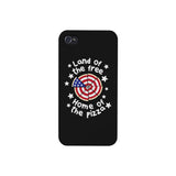 Land Of The Free Home Of The Pizza Black Phone Case