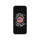 Land Of The Free Home Of The Pizza Black Phone Case