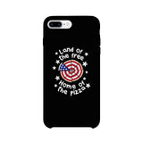 Land Of The Free Home Of The Pizza Black Phone Case