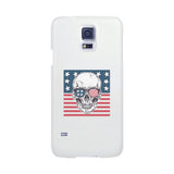 Skull American Flag White Phone Case