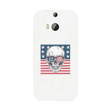 Skull American Flag White Phone Case
