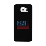 Free & Brave Us Flag Black Phone Case