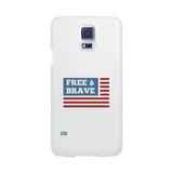 Free & Brave Us Flag White Phone Case