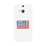 Free & Brave Us Flag White Phone Case