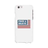 Free & Brave Us Flag White Phone Case