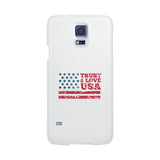 Trust & Love Usa White Phone Case