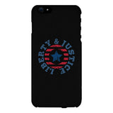 Liberty & Justice Black Phone Case