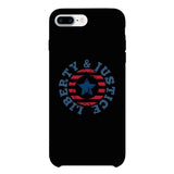 Liberty & Justice Black Phone Case