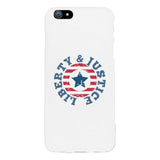 Liberty & Justice White Phone Case