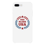 God Bless Usa White Phone Case