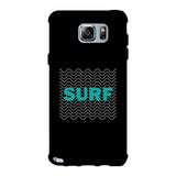 Surf Waves Black Phone Case