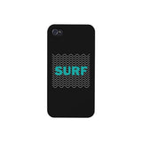 Surf Waves Black Phone Case