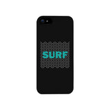 Surf Waves Black Phone Case