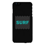 Surf Waves Black Phone Case