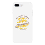 Authentic Summer Surfing California White Phone Case