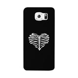 Skeleton Heart Black Phone Case