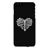 Skeleton Heart Black Phone Case