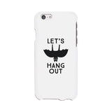 Let's Hang Out Bat White Phone Case