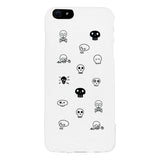 Skull Pattern White Phone Case