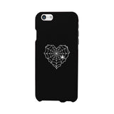 Heart Spider Web Black Phone Case