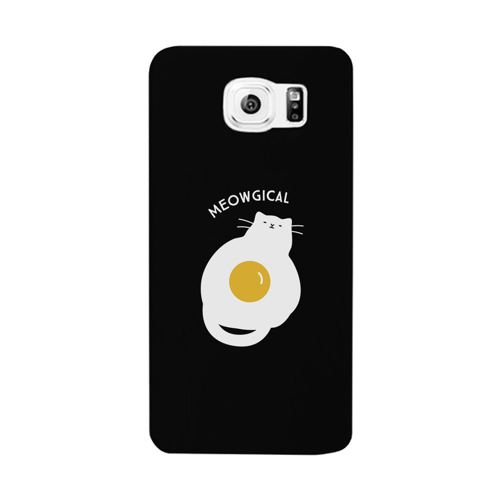 Meowgical Cat And Fried Egg Black Phone Case