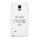 Her Stupid Lover-Left White Phone Case