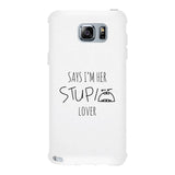 Her Stupid Lover-Left White Phone Case