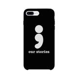 Our Stories-Left Black Phone Case