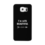 I'm With Beautiful-Left Black Phone Case