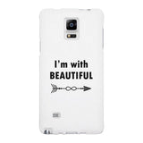 I'm With Beautiful-Left White Phone Case