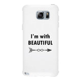 I'm With Beautiful-Left White Phone Case