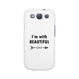 I'm With Beautiful-Left White Phone Case