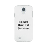 I'm With Beautiful-Left White Phone Case