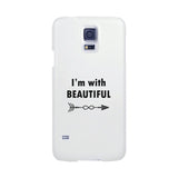 I'm With Beautiful-Left White Phone Case